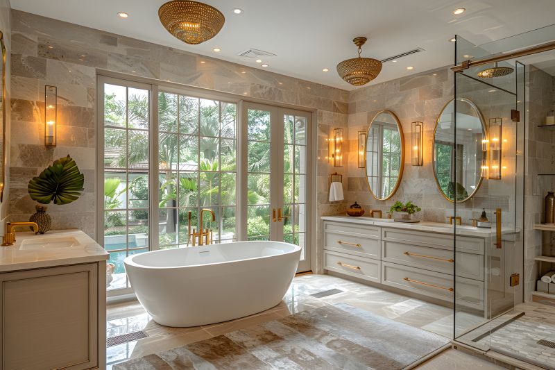 Luxury Bathtub with Fixtures